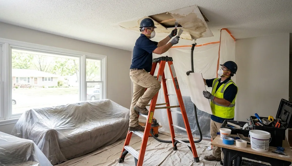 Ceiling Water Damage Repair Image 1