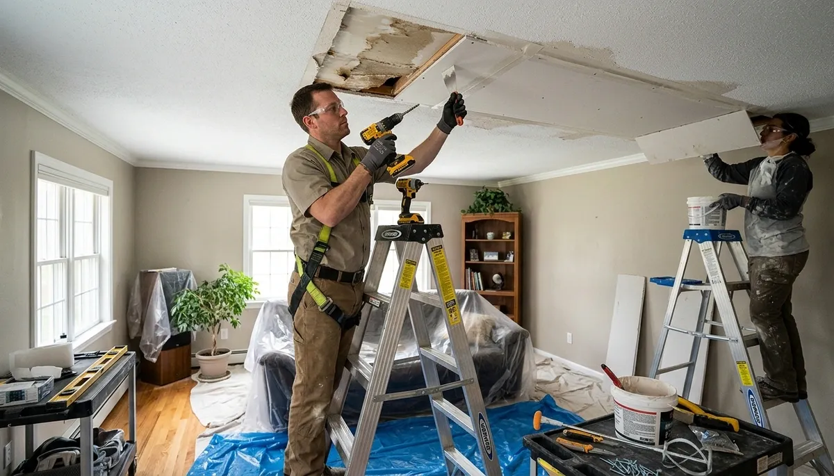 Ceiling Water Damage Repair Image 2